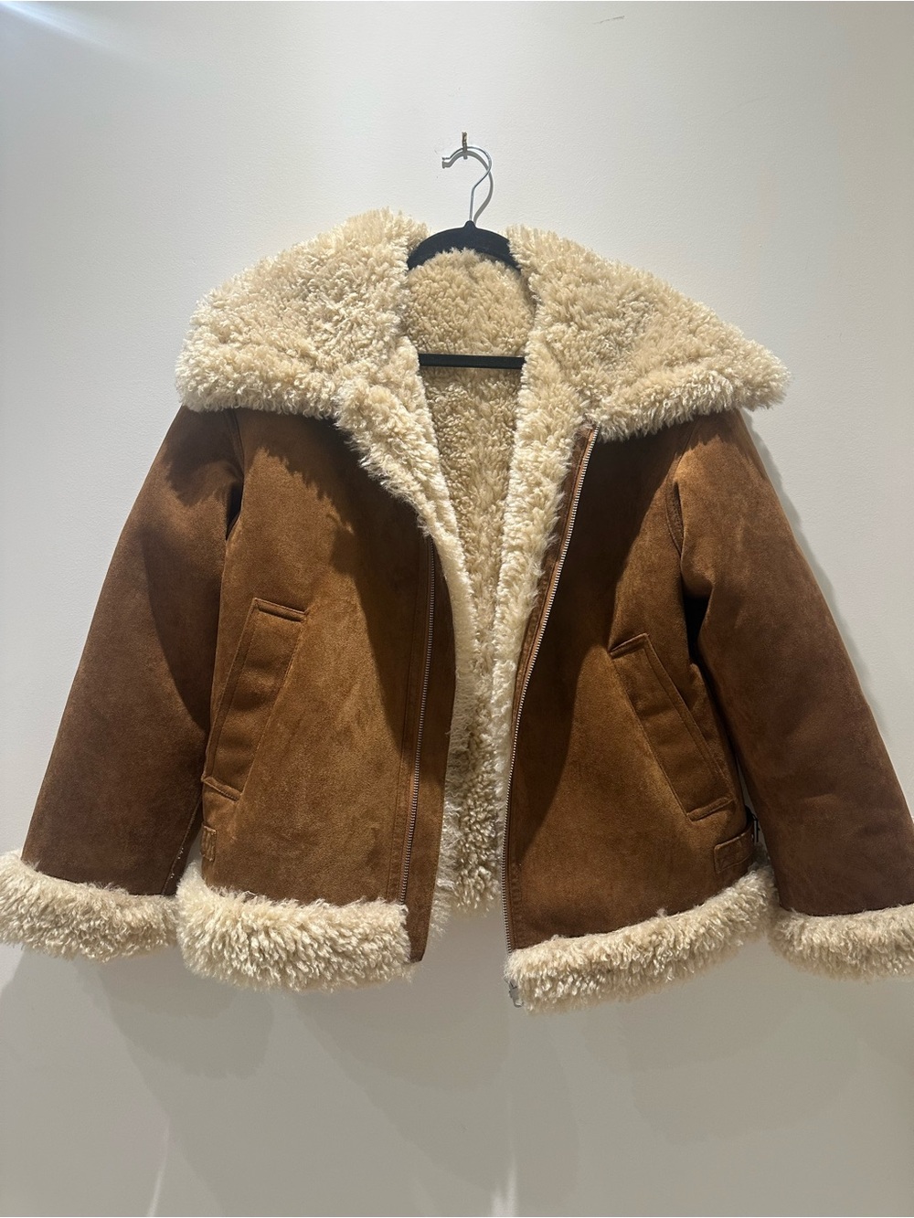 MANGO - Double faced shearling jacket